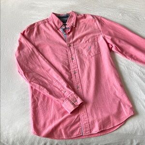 Nautica Men's Casual Pink Button-Down Shirt